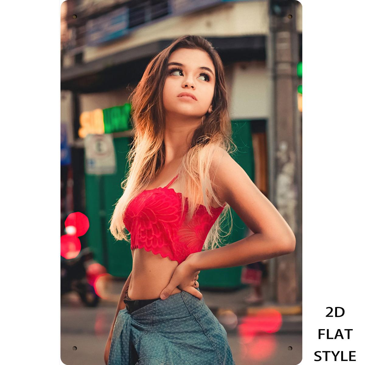 HD Metal Tin Sign Stylish Girl in Red Lace Crop Top Urban Street Portrait Wall Art Decor 20x30cm(7.8x11.8inch)
HD Metal Tin Sign Stylish Girl in Red Lace Crop Top Urban Street Portrait Wall Art Decor 20x30cm(7.8x11.8inch)