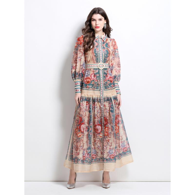 Elegant Classical Court Style Spring 2025 Printed Cinched-Waist Long Dress S зелений
Elegant Classical Court Style Spring 2025 Printed Cinched-Waist Long Dress S зелений