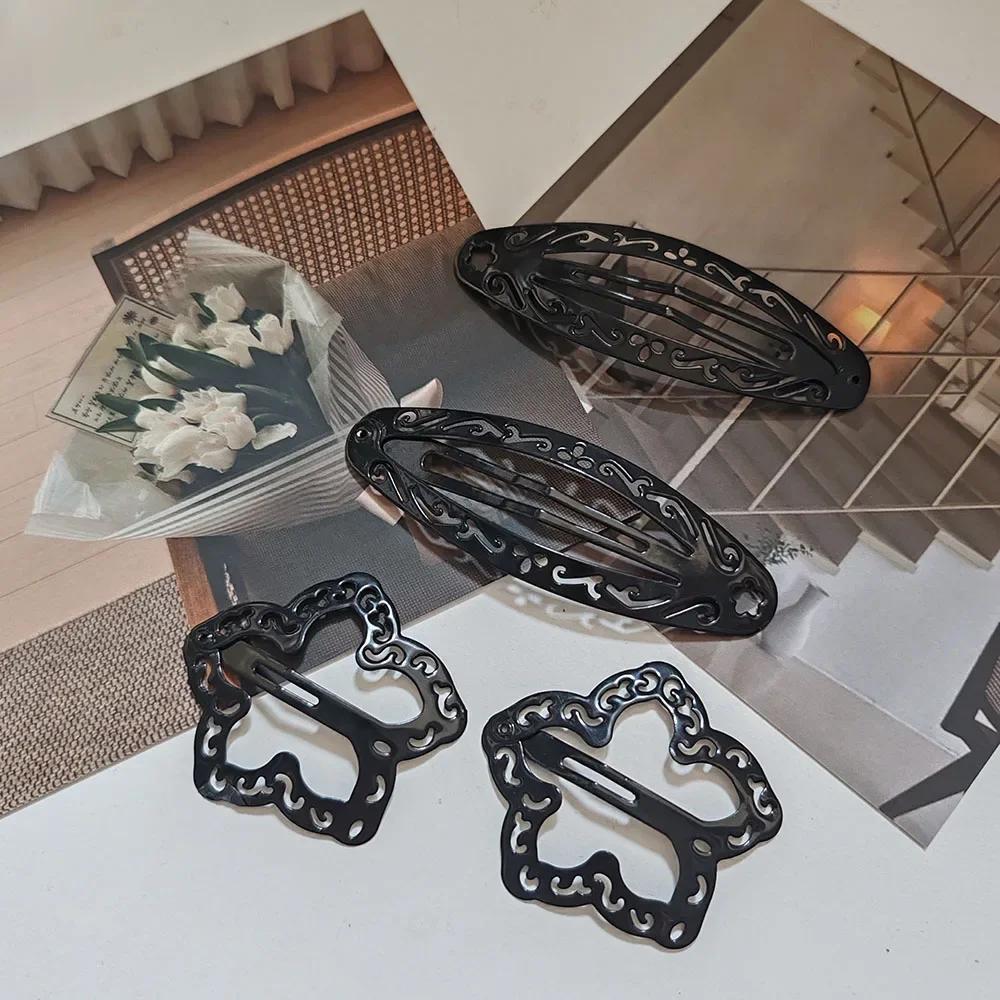 4PC Set Cute Retro Black BB Hairpins Hollow Flower Hair Clips Simple Classical Design for Girls Hair Accessories Party Holiday O
4PC Set Cute Retro Black BB Hairpins Hollow Flower Hair Clips Simple Classical Design for Girls Hair Accessories Party Holiday O