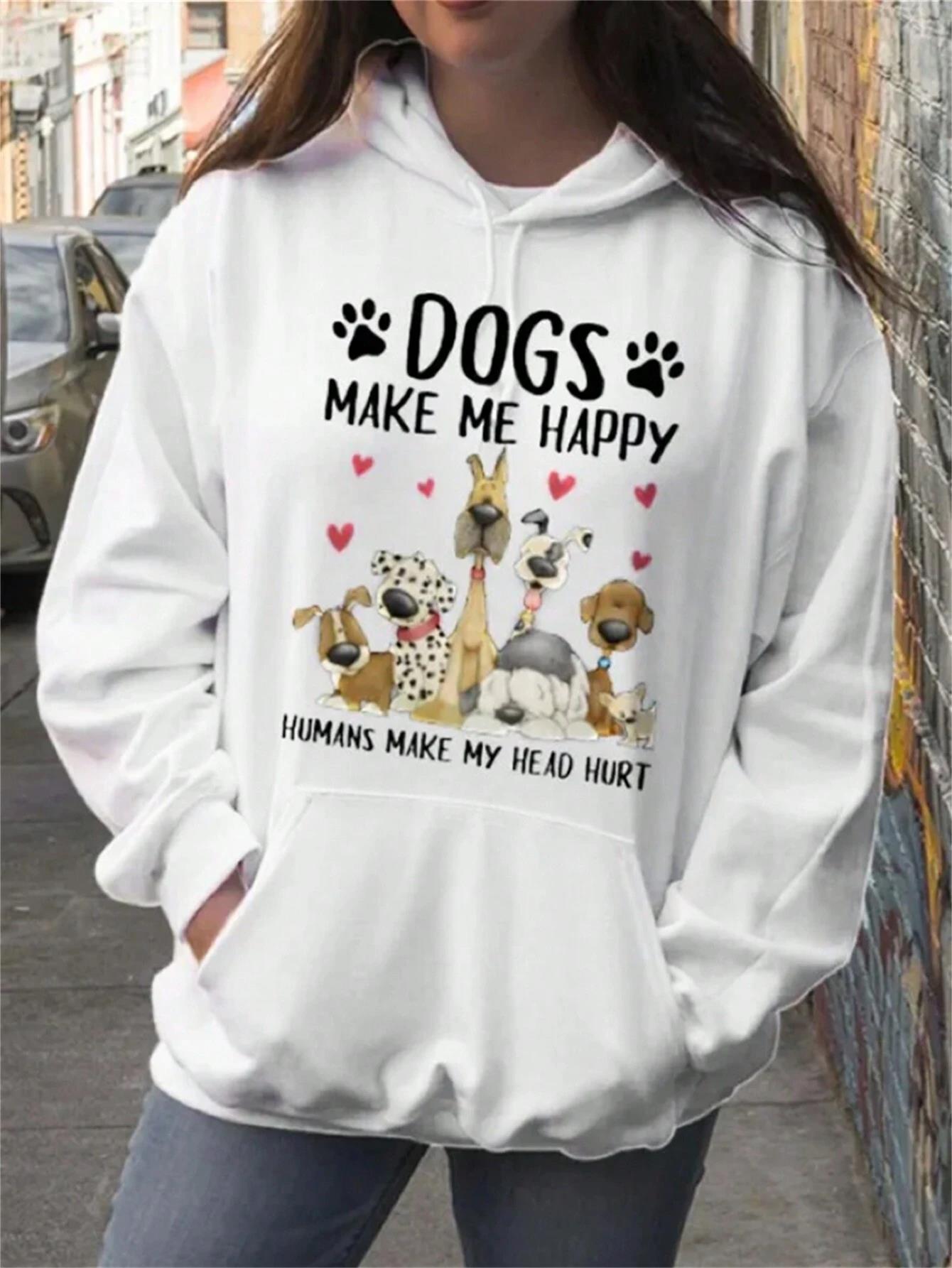 Dogs Make Me Happy Printing Women Hoodies Harajuku Crewneck Hoodie Fashion Oversize Casual Hoody Autumn Comfortable Tracksuit 2XL
Dogs Make Me Happy Printing Women Hoodies Harajuku Crewneck Hoodie Fashion Oversize Casual Hoody Autumn Comfortable Tracksuit 2XL