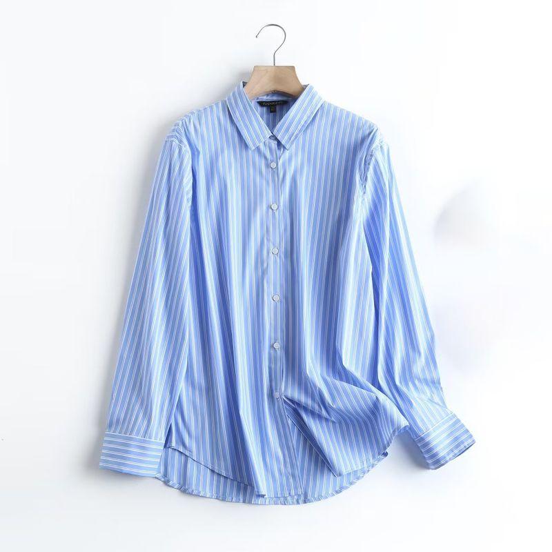MD Women s Clothing 2023 Autumn New Arrival Commuter s All-Matching Double Striped Plaid Cotton Long Sleeves Shirt 05127711403 Sky Blue L
MD Women s Clothing 2023 Autumn New Arrival Commuter s All-Matching Double Striped Plaid Cotton Long Sleeves Shirt 05127711403 Sky Blue L