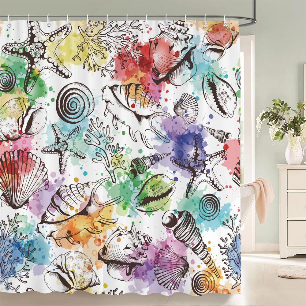 3D Cartoon Ocean Starfish Shell Printing Shower Curtain Polyester Waterproof Fabric Bathroom Curtains Decor Partition Screen W60H190(CM)-1 Pcs
3D Cartoon Ocean Starfish Shell Printing Shower Curtain Polyester Waterproof Fabric Bathroom Curtains Decor Partition Screen W60H190(CM)-1 Pcs