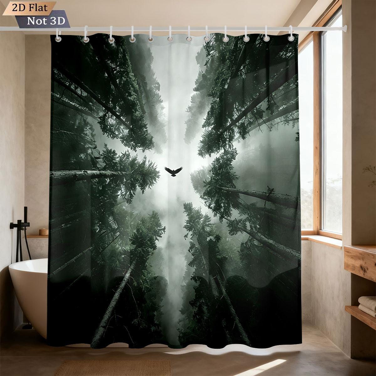 1Pc Mist Forest Printed Waterproof Shower Curtain Partition Privacy Hanging Curtain Multiple Sizes 12 Hooks W60H190(CM)-1 Pcs
1Pc Mist Forest Printed Waterproof Shower Curtain Partition Privacy Hanging Curtain Multiple Sizes 12 Hooks W60H190(CM)-1 Pcs