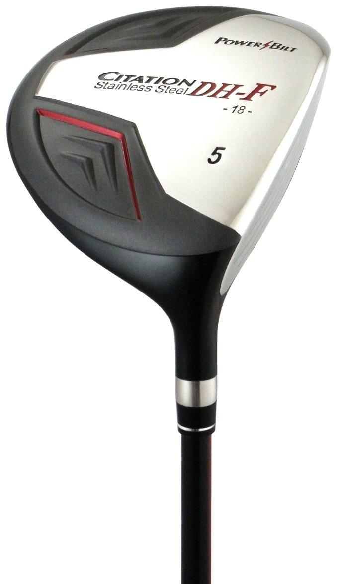 Powerbuilt CITATION DH-F Fairway Wood PBCIDHF Carbon Flex: SR Hand: right Loft: 18 Club: 5W Lie angle: 60.5 degrees Gender: Male
Powerbuilt CITATION DH-F Fairway Wood PBCIDHF Carbon Flex: SR Hand: right Loft: 18 Club: 5W Lie angle: 60.5 degrees Gender: Male