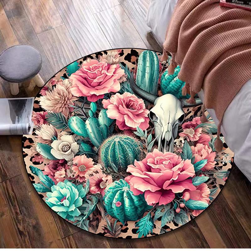 Cow Skull Circular Rug - Office Decorative Carpet For Living Room Bedroom Door Mat Floor Rug Computer Chair Area Rug 80x80cm( 31x31in)
Cow Skull Circular Rug - Office Decorative Carpet For Living Room Bedroom Door Mat Floor Rug Computer Chair Area Rug 80x80cm( 31x31in)