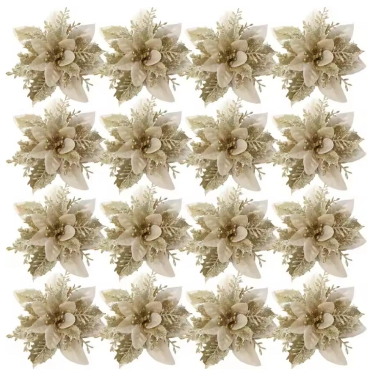 Large Glitter Artificial Christmas Flowers with Clips DIY Fake Flower Xmas Tree Ornaments for Home New Year Decoration Supplies 5PCS золотий
Large Glitter Artificial Christmas Flowers with Clips DIY Fake Flower Xmas Tree Ornaments for Home New Year Decoration Supplies 5PCS золотий