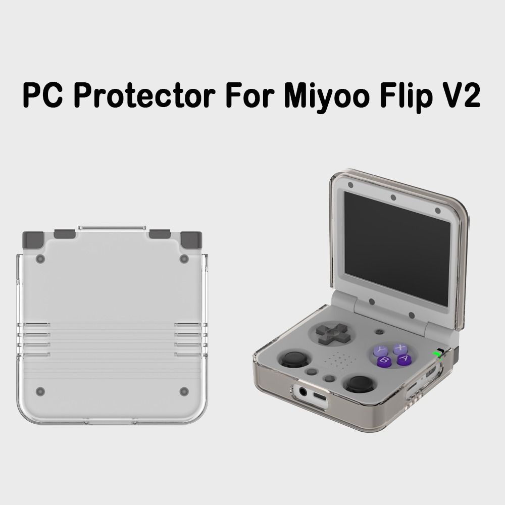 Shockproof Protective Case Full Protection Housing Cover Game Console Protector for Miyoo Flip V2 прозорий/сірий
Shockproof Protective Case Full Protection Housing Cover Game Console Protector for Miyoo Flip V2 прозорий/сірий