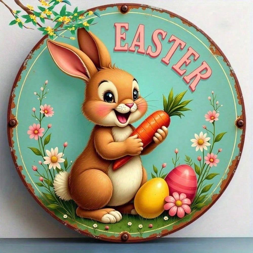 Metal Poster Easter Bunny Wall Decor for Living Room Garden
Metal Poster Easter Bunny Wall Decor for Living Room Garden