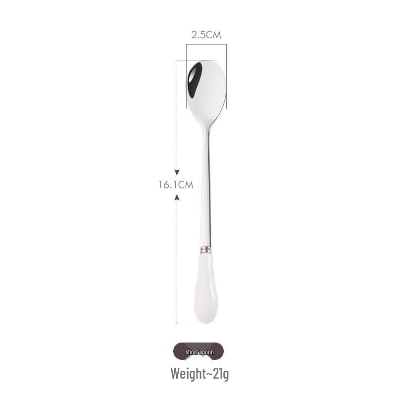 Ceramic Handle 304 Stainless Steel Spoon
Ceramic Handle 304 Stainless Steel Spoon