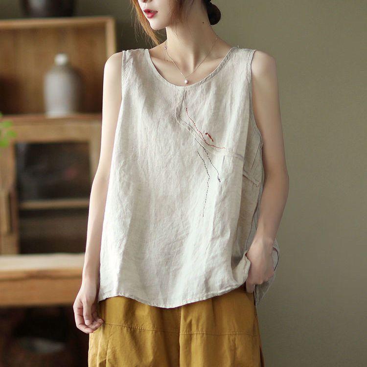 Женская майка-топ, летняя, из хлопка и льна, большой размер, свободный тонкий топ с короткими рукавами для женщин 4XL
Женская майка-топ, летняя, из хлопка и льна, большой размер, свободный тонкий топ с короткими рукавами для женщин 4XL