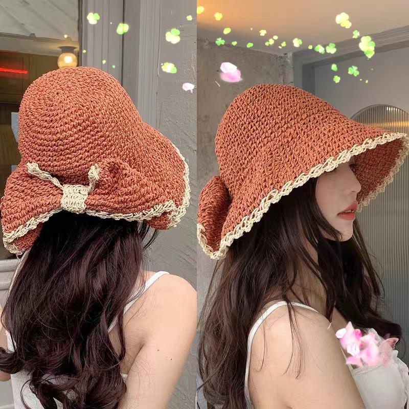 New split bow straw hat, hand-woven women s summer fashion vacation beach hat, casual sunscreen visor
New split bow straw hat, hand-woven women s summer fashion vacation beach hat, casual sunscreen visor