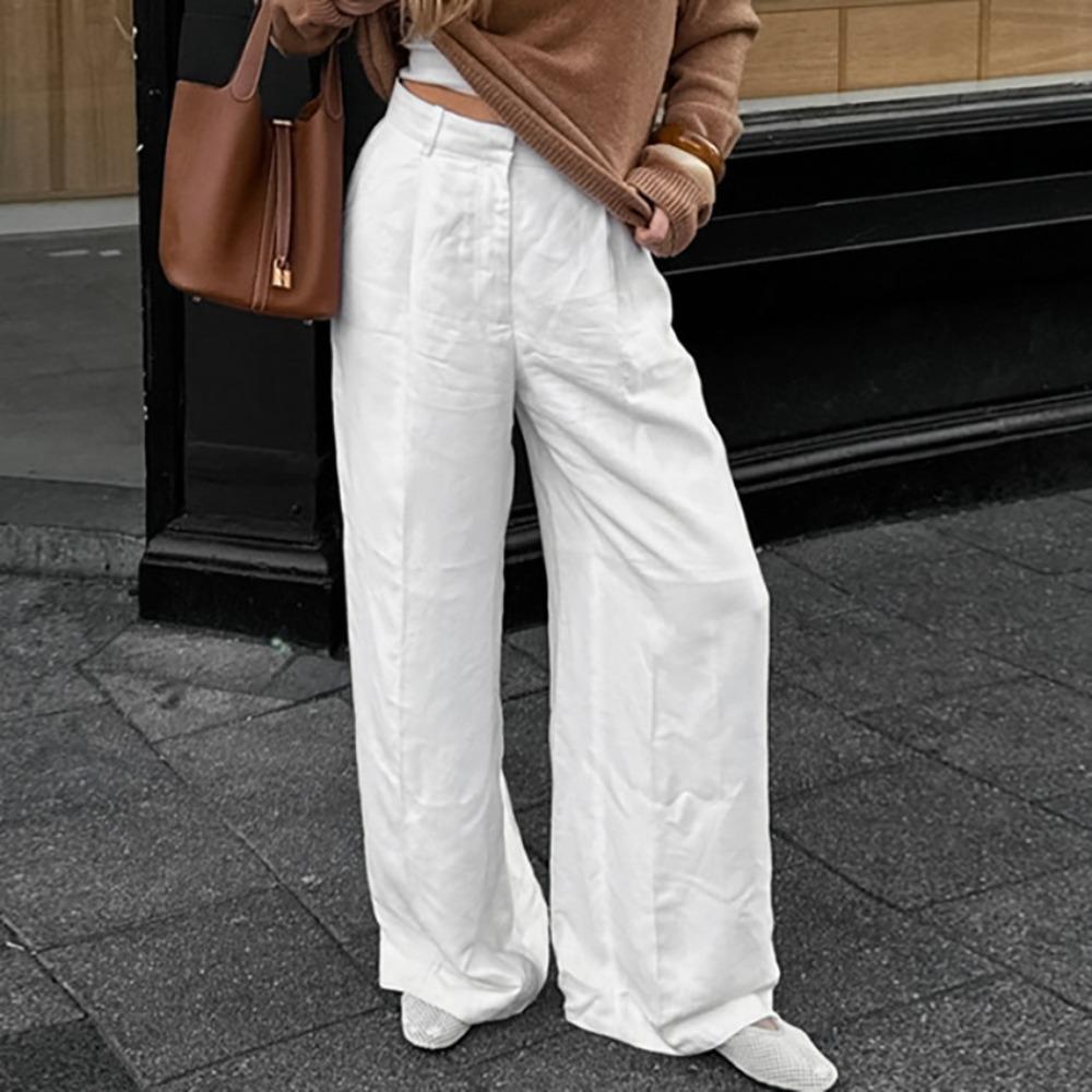 Spring and summer new fashionable high-waisted wide-footed trousers European and American, loose cotton and linen white casual pants women s clothing L білий
Spring and summer new fashionable high-waisted wide-footed trousers European and American, loose cotton and linen white casual pants women s clothing L білий