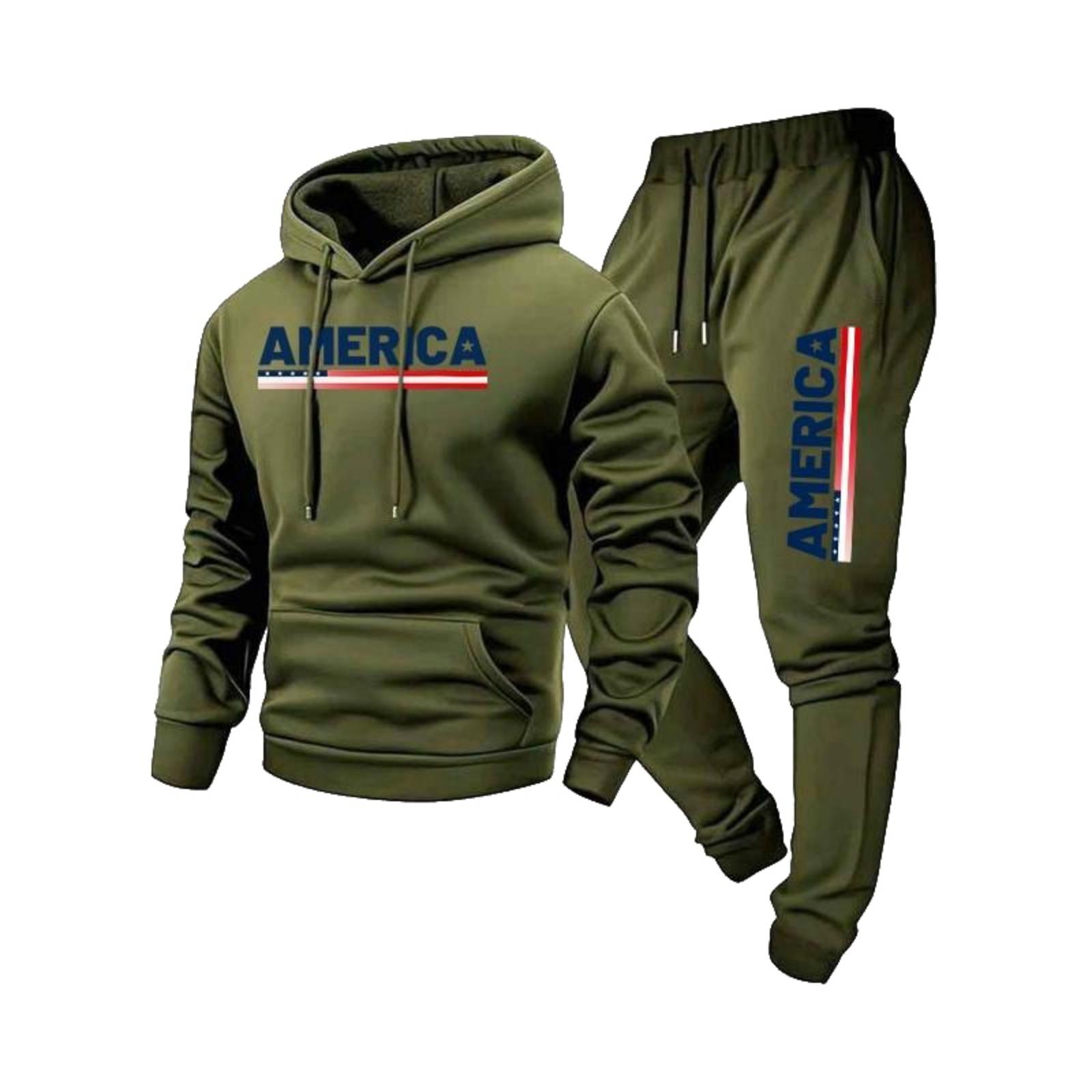 Men s Casual -color Letter Print T-shirt Set - Men s Fleece Hooded Drawstring T-shirt And Pants Two-piece Set M
Men s Casual -color Letter Print T-shirt Set - Men s Fleece Hooded Drawstring T-shirt And Pants Two-piece Set M