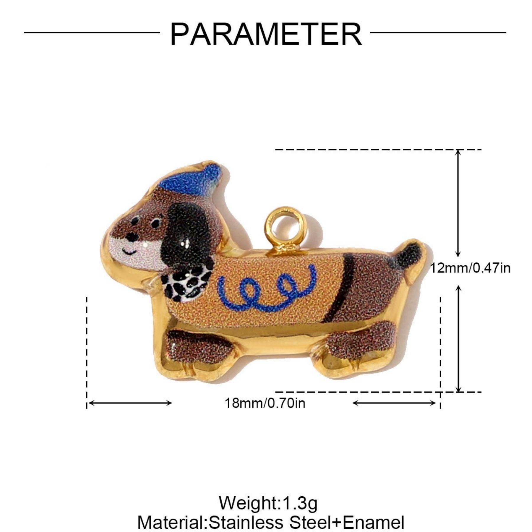 2 Pcs 304 Stainless Steel Charms 18K Gold Plated Multicolor Enamel Dog Handbag Pendants For DIY Necklace Jewelry Making Findings
2 Pcs 304 Stainless Steel Charms 18K Gold Plated Multicolor Enamel Dog Handbag Pendants For DIY Necklace Jewelry Making Findings