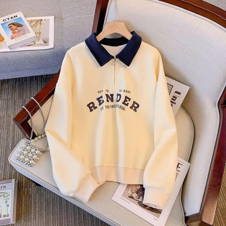 Fashion Women Streetwear Polo Collar Hoodie Sweatshirt Long Sleeve Pullover Jumper Letter Printing Tops XXL кавовий
Fashion Women Streetwear Polo Collar Hoodie Sweatshirt Long Sleeve Pullover Jumper Letter Printing Tops XXL кавовий