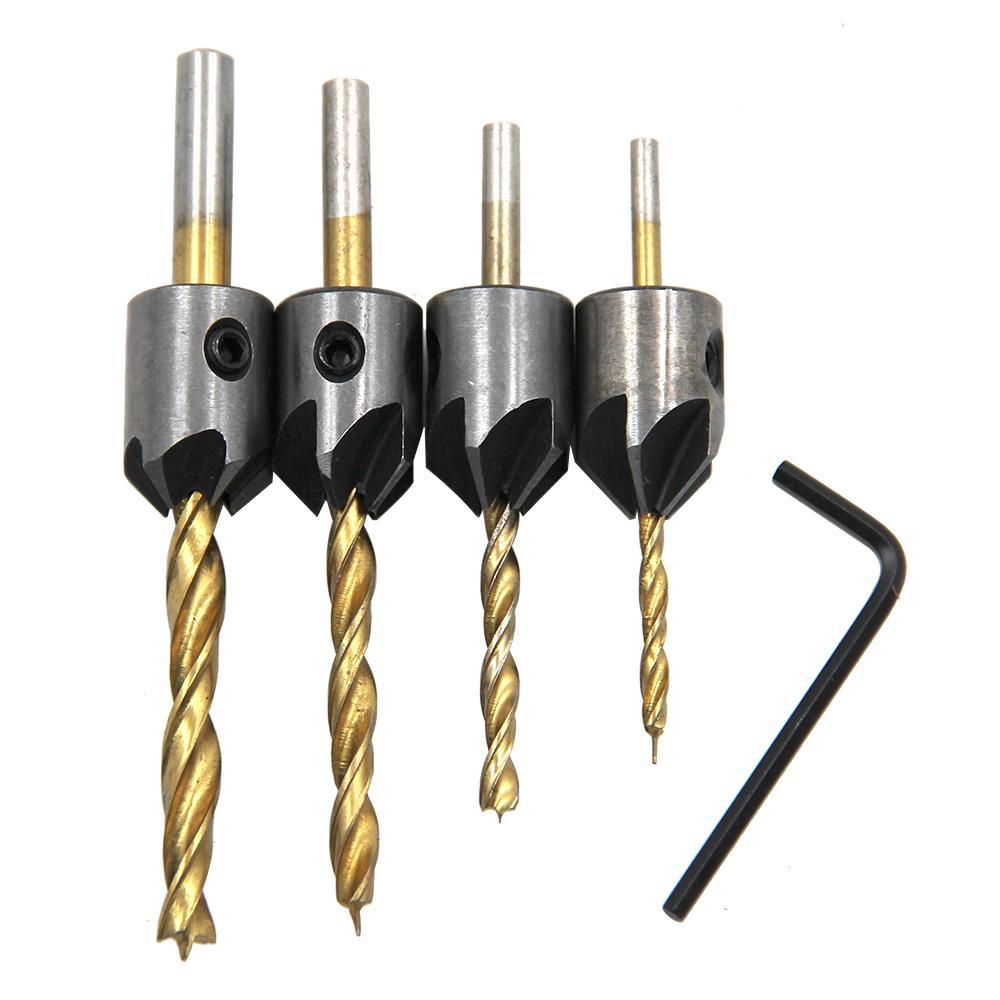 4pc Gold Three Pointed Woodworking Countersunk Drill with Screw Expansion Drill Hole Opener Electric Drilling Tool Accessories
4pc Gold Three Pointed Woodworking Countersunk Drill with Screw Expansion Drill Hole Opener Electric Drilling Tool Accessories