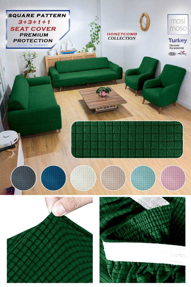 Mosimoso Home Комплект эластичных чехлов для дивана из лайкры 3 + 3 + 1 + 1, гибкий чехол для дивана и дивана-кровати зелёный
Mosimoso Home Комплект эластичных чехлов для дивана из лайкры 3 + 3 + 1 + 1, гибкий чехол для дивана и дивана-кровати зелёный