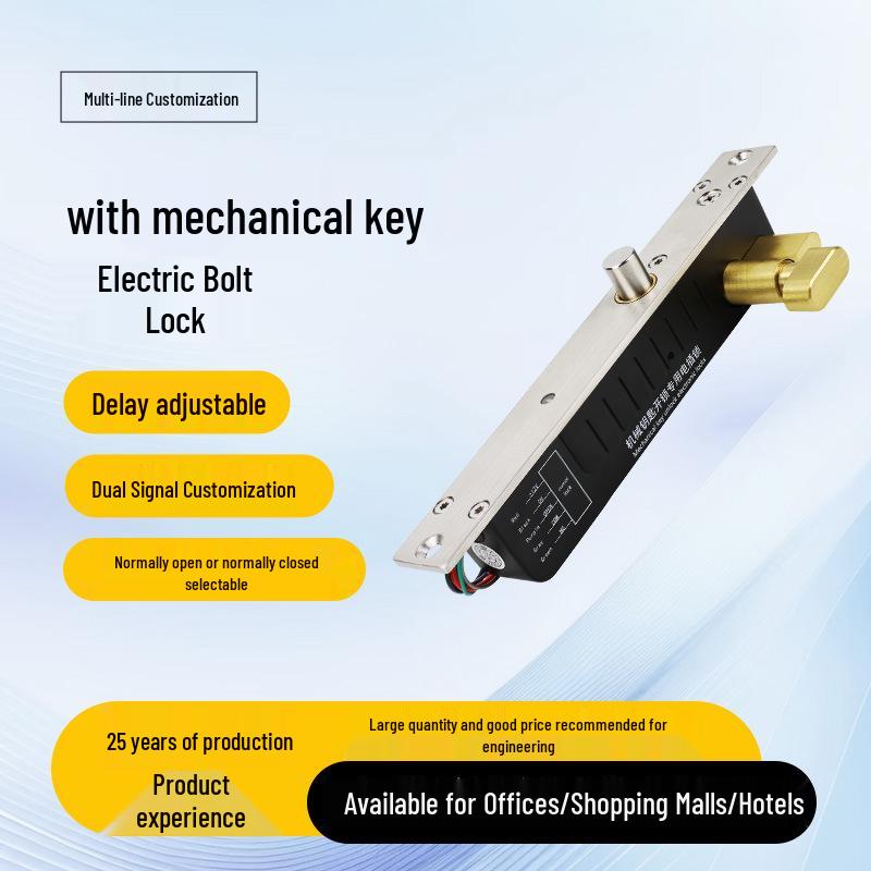 Electric Control Lock: Key-Operated, Power-On/Off, for Villa and Prison Doors Five-wire key lock
Electric Control Lock: Key-Operated, Power-On/Off, for Villa and Prison Doors Five-wire key lock