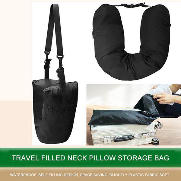 Black Nylon Portable Inflatable Neck Pillow, Provides Neck Support for Travel and Car Use One Size
Black Nylon Portable Inflatable Neck Pillow, Provides Neck Support for Travel and Car Use One Size