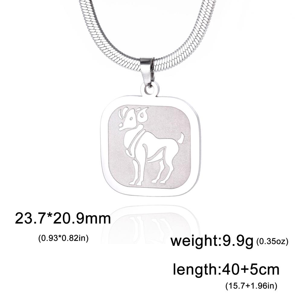 My Shape 12 Constellation Necklace for Women Stainless Steel Horoscope Zodiac Pendant Medallion Snake Chain Birthday Jewelry 50cm
My Shape 12 Constellation Necklace for Women Stainless Steel Horoscope Zodiac Pendant Medallion Snake Chain Birthday Jewelry 50cm