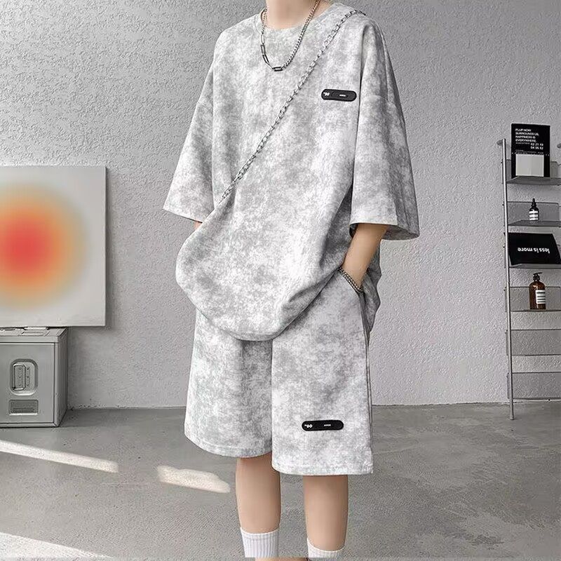 Summer Suit Men s Tie-dye Three-quarter Sleeve T-shirt Shorts Trend Plus Size Men s Clothing A Complete Set of Casual Suits Men s Clothing 5XL сірий колір
Summer Suit Men s Tie-dye Three-quarter Sleeve T-shirt Shorts Trend Plus Size Men s Clothing A Complete Set of Casual Suits Men s Clothing 5XL сірий колір