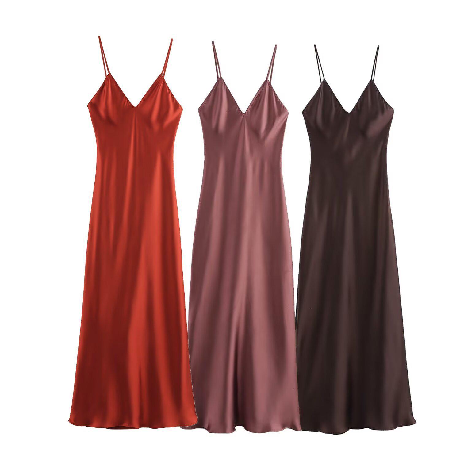 2025 Spring Silk Satin V-Neck Sleeveless Backless Camisole Dress for Women Small
2025 Spring Silk Satin V-Neck Sleeveless Backless Camisole Dress for Women Small