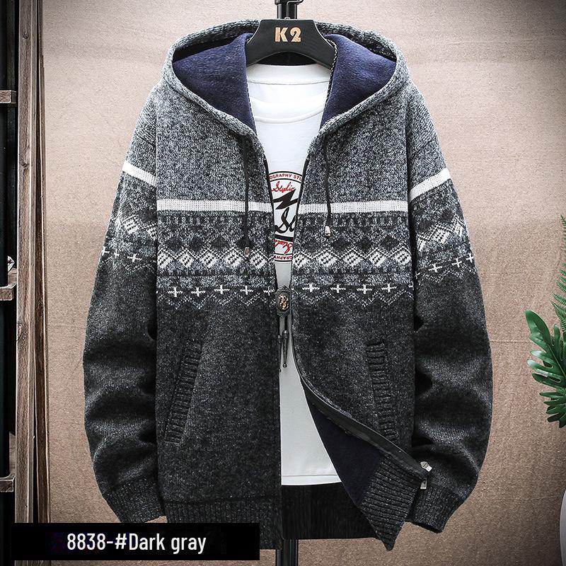 Мужской свитер в корейском стиле с капюшоном и цветным принтом - осень/зима XXXL
Мужской свитер в корейском стиле с капюшоном и цветным принтом - осень/зима XXXL