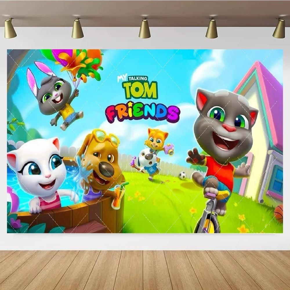 Мультяшний Talking Tom та Друзі Фон для Дитячого Дня Народження Фотографічний Фон Милий Постер з Котом Фото Реквізит Дитячий Подарунок 240X180CM
Мультяшний Talking Tom та Друзі Фон для Дитячого Дня Народження Фотографічний Фон Милий Постер з Котом Фото Реквізит Дитячий Подарунок 240X180CM
