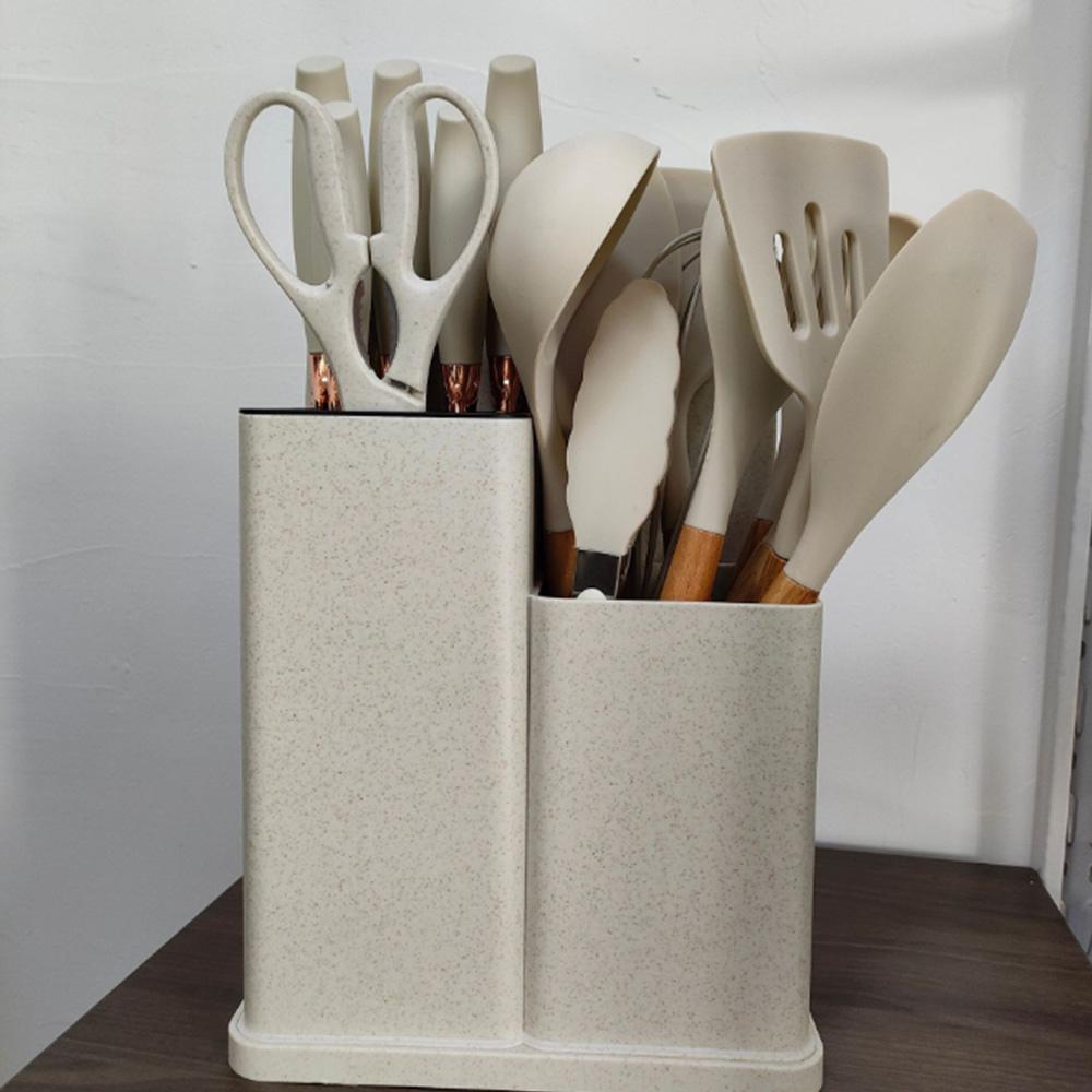 Новый набор кухонной утвари из 19 предметов, силиконовая антипригарная посуда, кухонные инструменты, набор лопаток, лопаток, венчиков для яиц, с деревянной ручкой, набор кухонных инструментов бежевый
Новый набор кухонной утвари из 19 предметов, силиконовая антипригарная посуда, кухонные инструменты, набор лопаток, лопаток, венчиков для яиц, с деревянной ручкой, набор кухонных инструментов бежевый