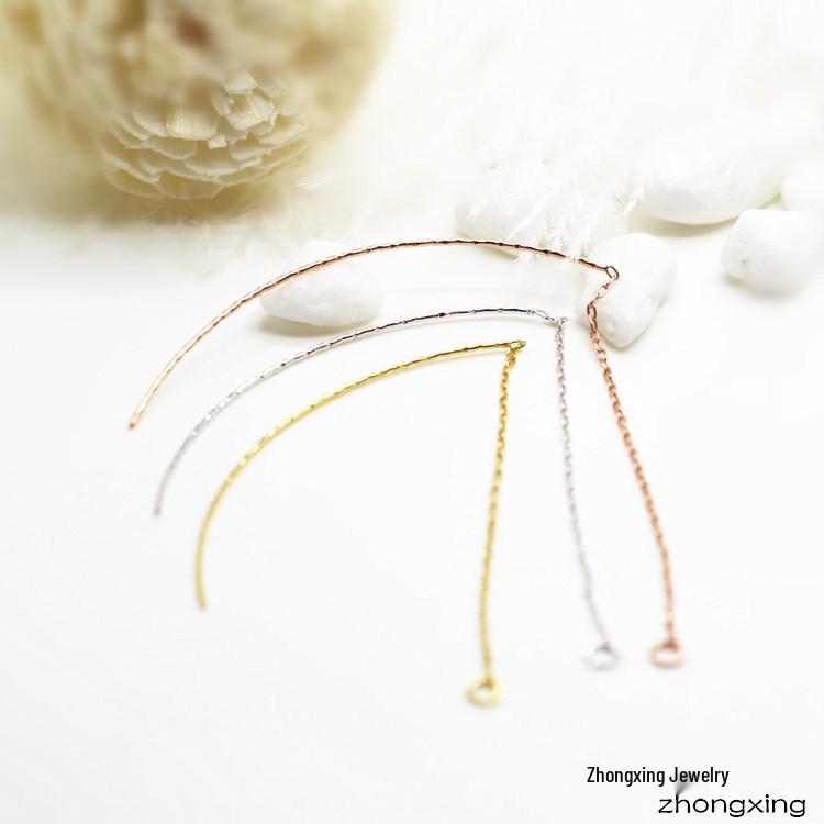 14k Gold-Filled DIY Korean Earring Accessories: Long Ear Wires for Creative Style H-0179 
14k Gold-Filled DIY Korean Earring Accessories: Long Ear Wires for Creative Style H-0179