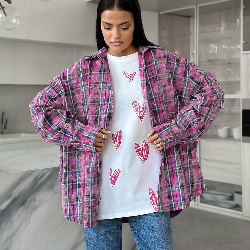 Casual Plaid Cotton Cardigan Shirt with Turn-Down Collar M
Casual Plaid Cotton Cardigan Shirt with Turn-Down Collar M