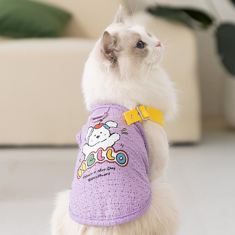 Pet hollow strap printed traction cat vest spring and summer breathable and cool suspender blue cat pet cat clothes XXL (recommended weight 15-10kg) бонді синього кольору
Pet hollow strap printed traction cat vest spring and summer breathable and cool suspender blue cat pet cat clothes XXL (recommended weight 15-10kg) бонді синього кольору