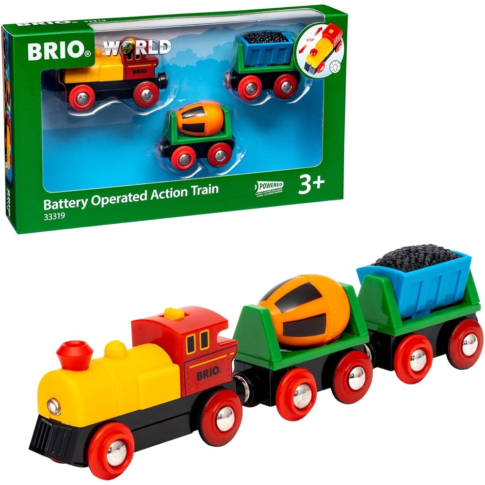 BRIO Battery Powered Action Train 33319 Wooden Toy for Ages 3 and Up Educational Gift for Birthdays and Christmas
BRIO Battery Powered Action Train 33319 Wooden Toy for Ages 3 and Up Educational Gift for Birthdays and Christmas
