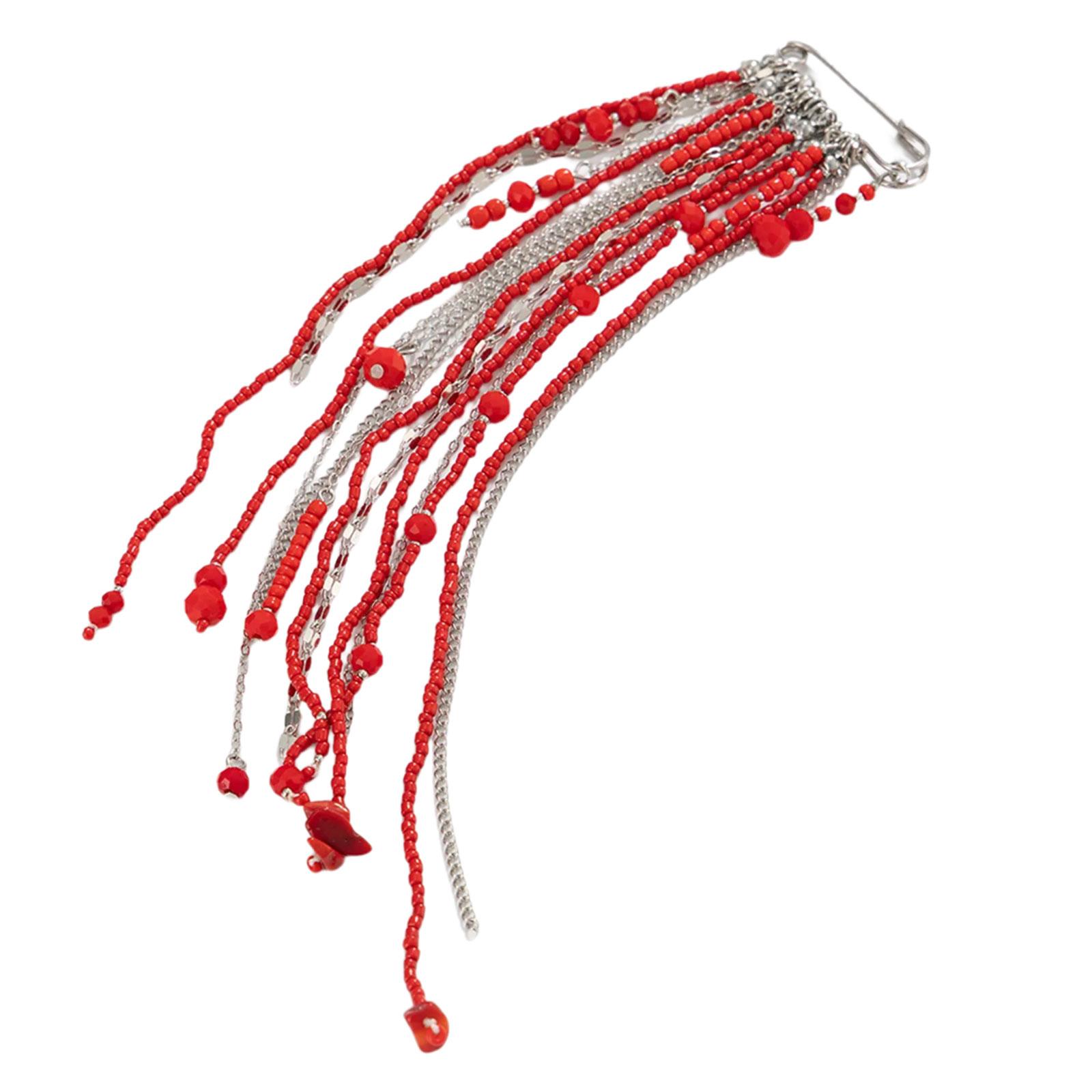 Crystal Accent Brooch with Flowing Tassels Chain Lightweight Lapel Pin Clothes Decoration for Women Girls
Crystal Accent Brooch with Flowing Tassels Chain Lightweight Lapel Pin Clothes Decoration for Women Girls