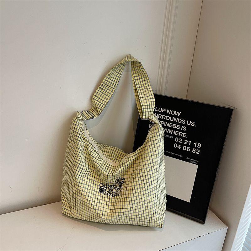 Korean Style Casual Gingham Canvas Bag Women s Large Capacity Idle Style Shoulder Bag College Student Work Clothing Crossbody Tote Bag Yellow
Korean Style Casual Gingham Canvas Bag Women s Large Capacity Idle Style Shoulder Bag College Student Work Clothing Crossbody Tote Bag Yellow