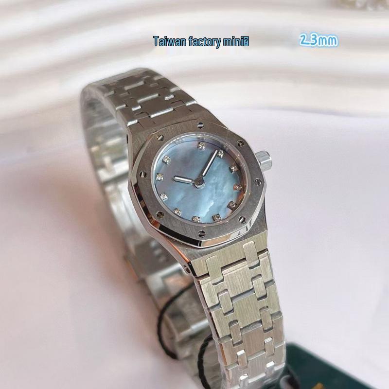 Frost Gold Royal AP Oak Women s Mini Quartz Watch with Stainless Steel, Sapphire, and Diamond Bezel
Frost Gold Royal AP Oak Women s Mini Quartz Watch with Stainless Steel, Sapphire, and Diamond Bezel