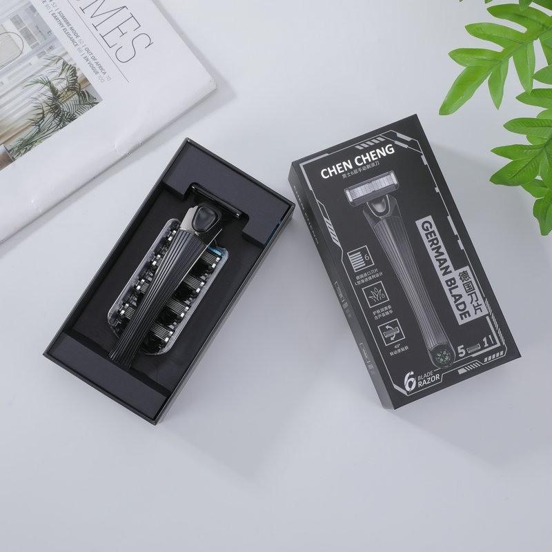 Men s Manual Shaving Kit - 6-layer Blade Convenient and Comfortable Shaving Razor with 1 Handle and 5 Blades. Beard Trimmer. Box packaging чорний
Men s Manual Shaving Kit - 6-layer Blade Convenient and Comfortable Shaving Razor with 1 Handle and 5 Blades. Beard Trimmer. Box packaging чорний