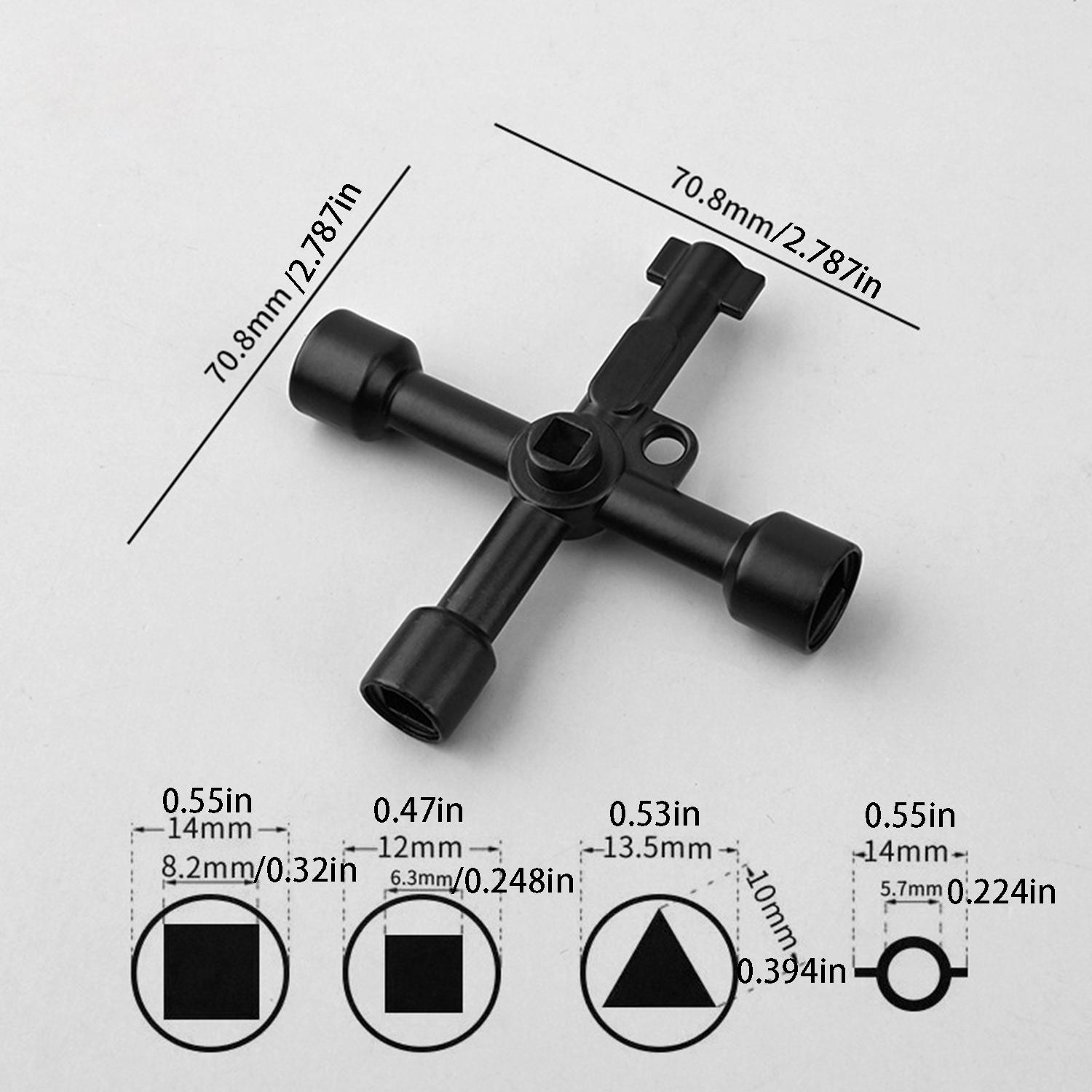1pc Zinc Alloy Multi-Function Cross Wrench - Waterproof Triangle Key with Hex Shaft, Durable Industrial Grade Tool
1pc Zinc Alloy Multi-Function Cross Wrench - Waterproof Triangle Key with Hex Shaft, Durable Industrial Grade Tool