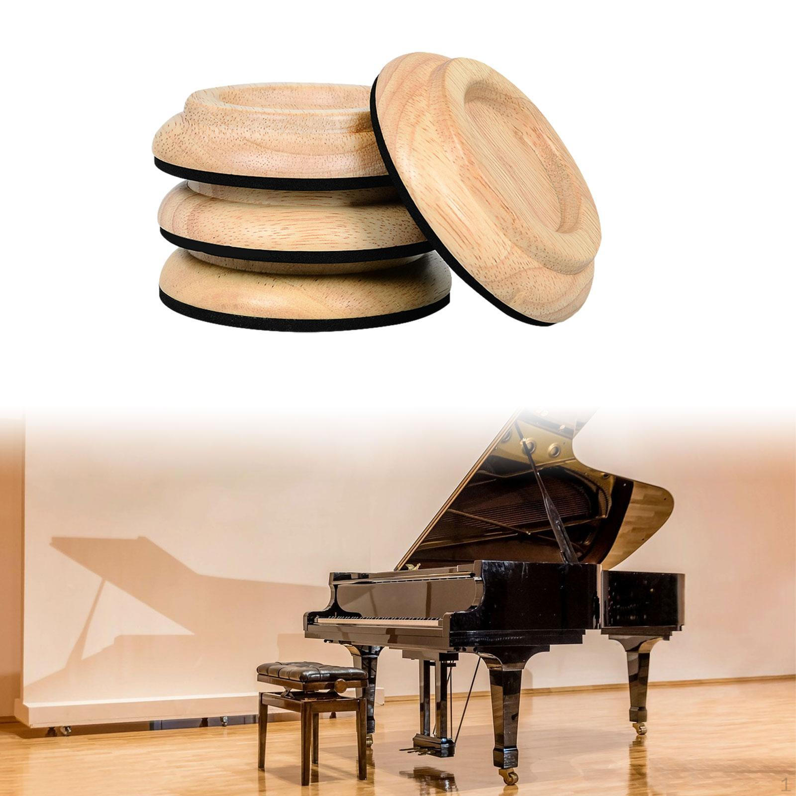 4 шт. Підкладки під ролики для піаніно, Нековзні, Підтримка для ніжок, Протишумні дерев яні підставки під ніжки Wood Color
4 шт. Підкладки під ролики для піаніно, Нековзні, Підтримка для ніжок, Протишумні дерев яні підставки під ніжки Wood Color