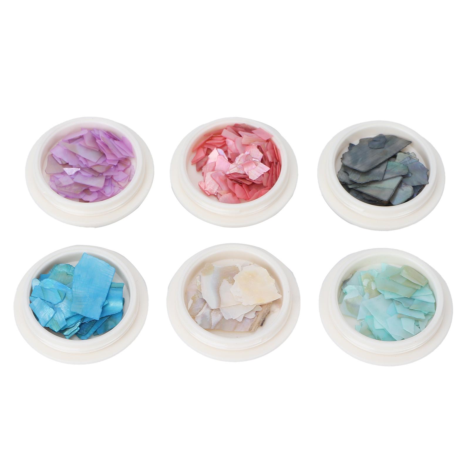 6 BoxesSet Fashionable Nail Shell Slices DIY Shiny Glitter Manicure Decoration Accessories
6 BoxesSet Fashionable Nail Shell Slices DIY Shiny Glitter Manicure Decoration Accessories