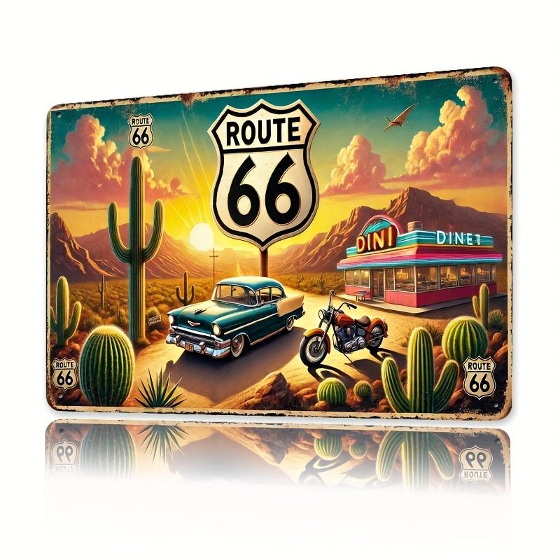 Route Metal Sign Retro Car Motorcycle Wall Art with Diner Desert Scene Easy to Hang Durable Iron Tin Sign for Kitchen 20x30cm(7.8x11.8inch)
Route Metal Sign Retro Car Motorcycle Wall Art with Diner Desert Scene Easy to Hang Durable Iron Tin Sign for Kitchen 20x30cm(7.8x11.8inch)