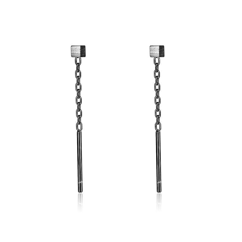 earrings Silver925 chain sway short short silver gold 18K coating Compatible with metal allergies cube ball simple (Black & Cube)
earrings Silver925 chain sway short short silver gold 18K coating Compatible with metal allergies cube ball simple (Black & Cube)