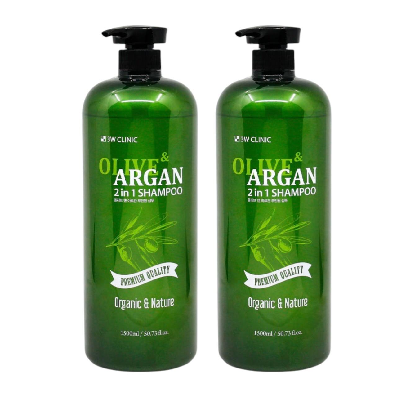 3W Clinic Olive & Argan 2-in-1 Shampoo - Bulk Size Hair & Scalp Care with Argan Oil and Olive Oil, 1500ml (Pack of 2)
3W Clinic Olive & Argan 2-in-1 Shampoo - Bulk Size Hair & Scalp Care with Argan Oil and Olive Oil, 1500ml (Pack of 2)