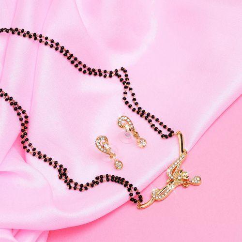 Estele Gold Plated Twine Braid Mangalsutra Necklace Set with Austrian Crystals for Women
Estele Gold Plated Twine Braid Mangalsutra Necklace Set with Austrian Crystals for Women