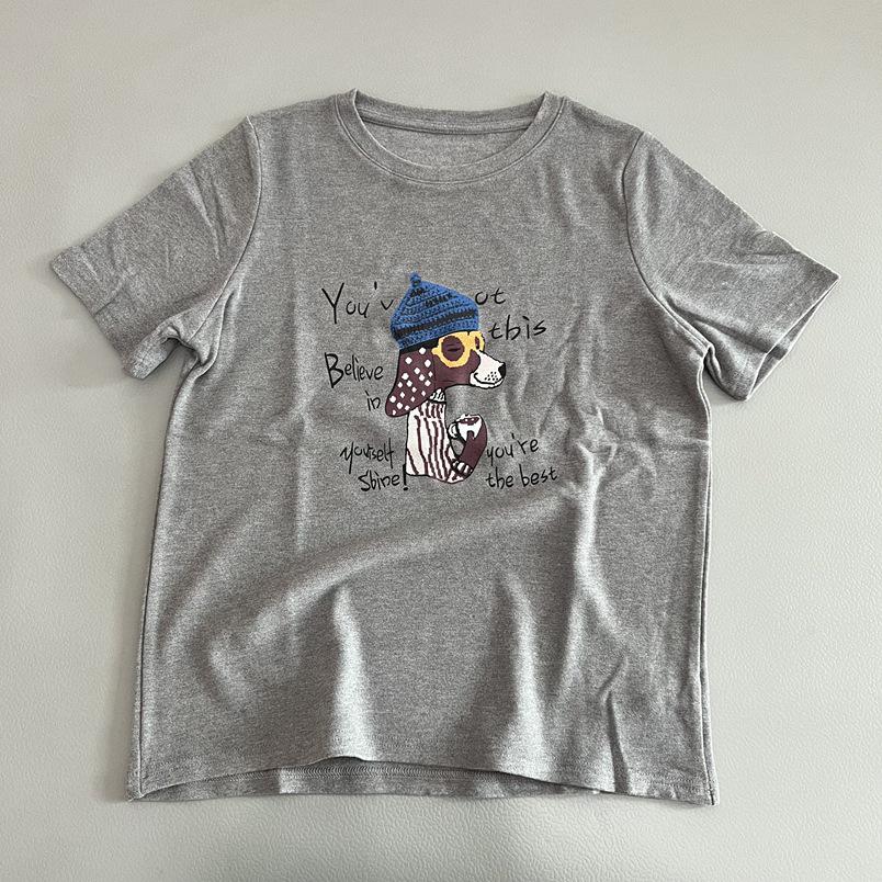 Women s Blue Hat Puppy Cartoon T-Shirt - Round Neck, Short Sleeve, Loose Fit, Slimming, Versatile, Spring New Arrival. One Size
Women s Blue Hat Puppy Cartoon T-Shirt - Round Neck, Short Sleeve, Loose Fit, Slimming, Versatile, Spring New Arrival. One Size