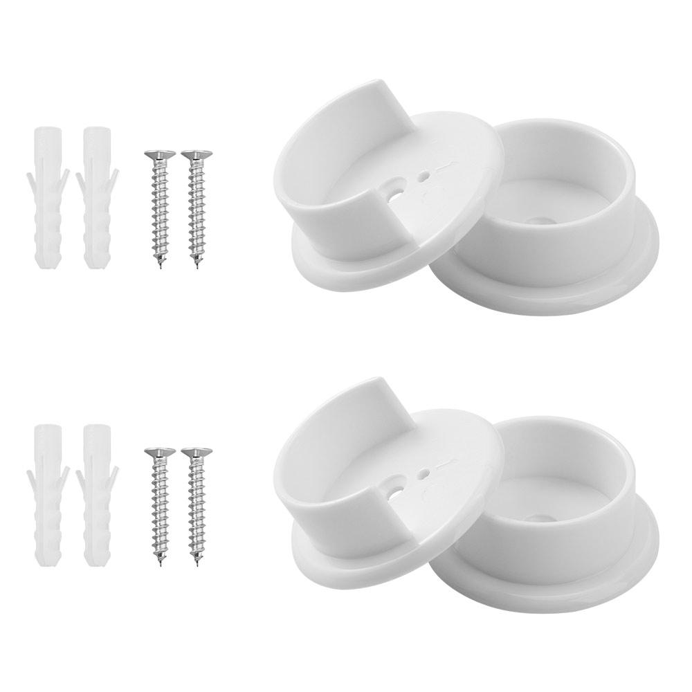 2Pairs Heavy Duty Closet Pole Sockets Solid Plastic White Color Wardrobe Tube Support U-Shaped Open Type With Screws білий
2Pairs Heavy Duty Closet Pole Sockets Solid Plastic White Color Wardrobe Tube Support U-Shaped Open Type With Screws білий