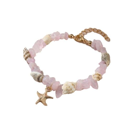 Starfish Conch Stone Beaded Bracelets Simple Beads Bracelets Adjustable Length Bracelets Sea Themed Beach Jewelry for Women Girls рожевий
Starfish Conch Stone Beaded Bracelets Simple Beads Bracelets Adjustable Length Bracelets Sea Themed Beach Jewelry for Women Girls рожевий