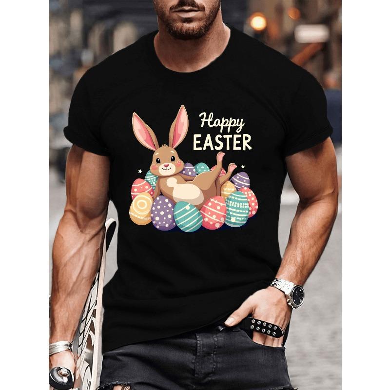 European sizes Playful Rabbit with Easter Eggs Print Tee Shirt, Tees for Men, Casual Short Sleeve T-Shirt for Summer 4XL
European sizes Playful Rabbit with Easter Eggs Print Tee Shirt, Tees for Men, Casual Short Sleeve T-Shirt for Summer 4XL