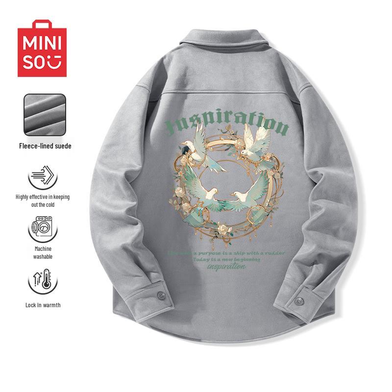 MINISO Men s American Casual Fleece Lined Shirt Jacket 2XL
MINISO Men s American Casual Fleece Lined Shirt Jacket 2XL