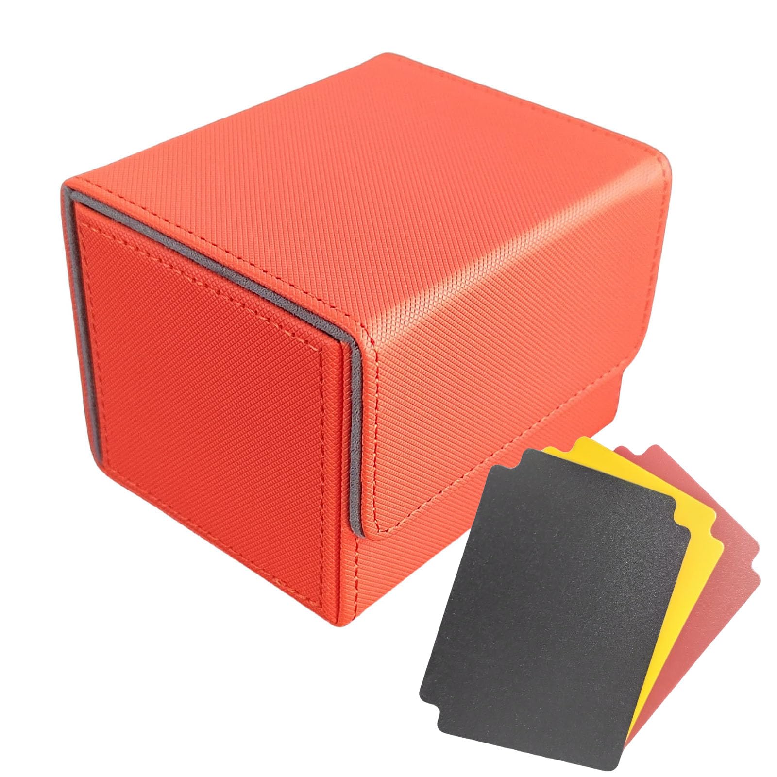 Deck Case Card Box Large Capacity Card Case Trading Card Case PU Leather Side Case (S, Orange) помаранчевий
Deck Case Card Box Large Capacity Card Case Trading Card Case PU Leather Side Case (S, Orange) помаранчевий